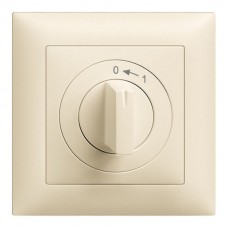 Frontset EDIZIOdue 0<-1 crema 88×88mm für Drehschalter