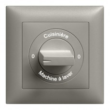 Frontset 0-Cuisinière-0-Machin à laver EDIZIOdue 88×88mm dunkelgrau