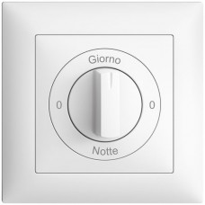Frontset 0-Giorno-0-Notte EDIZIOdue weiss 88×88mm für Drehschalter