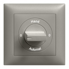 Frontset 0-Hand-0-Automat EDIZIOdue dunkelgrau 88×88mm für Drehschalter
