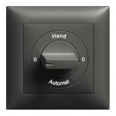 Frontset 0-Hand-0-Automat EDIZIOdue schwarz 88×88mm für Drehschalter