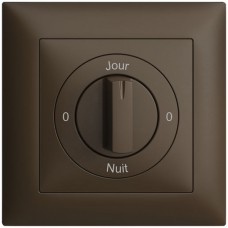 Frontset 0-Jour-0-Nuit EDIZIOdue coffee 88×88mm für Drehschalter