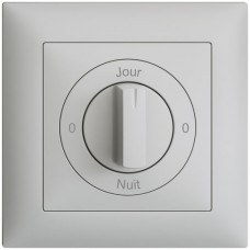 Frontset 0-Jour-0-Nuit EDIZIOdue hellgrau 88×88mm für Drehschalter