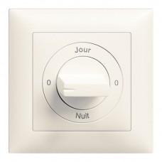 Frontset 0-Jour-0-Nuit EDIZIOdue weiss 88×88mm für Drehschalter