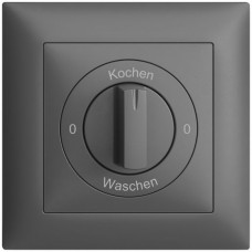 UP-Frontset,0-Kochen-0-Waschen EDIZIOdue 88x88mm dunkelgrau