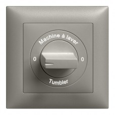 Frontset 0-Machine à laver-0-Tumbler EDIZIOdue 88×88mm dunkelgrau