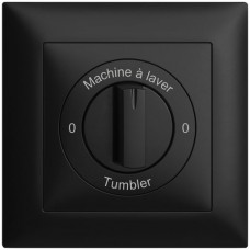 Frontset 0-Machine à laver-0-Tumbler EDIZIOdue 88×88mm schwarz