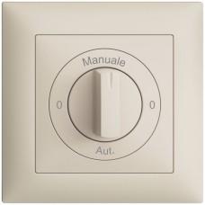 Frontset 0-Manuale-0-Aut. EDIZIOdue crema 88×88mm für Drehschalter