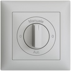 Frontset 0-Manuale-0-Aut. EDIZIOdue hellgrau 88×88mm für Drehschalter