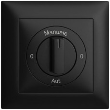 Frontset 0-Manuale-0-Aut. EDIZIOdue schwarz 88×88mm für Drehschalter