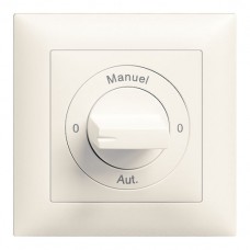 Frontset 0-Auto-0-Main EDIZIOdue weiss 88×88mm für Drehschalter