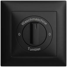 Frontset 0-Waschmaschine-0-Tumbler EDIZIOdue 88×88mm schwarz FMI
