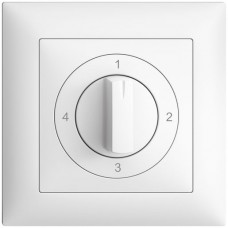 Frontset EDIZIOdue 1-2-3-4 weiss 88×88mm für Drehschalter FMI