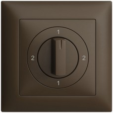 UP-Frontset 2-1-2-1 coffee Feller EDIZIOdue 88x88 für Drehschalter FMI