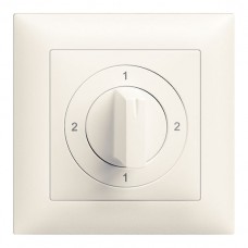 Frontset EDIZIOdue 2-1-2-1 weiss 88×88mm für Drehschalter