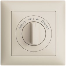 Frontset Aperto->I<-Chiuso EDIZIOdue crema 88×88mm für Drehschalt FMI