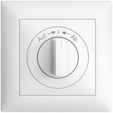 Frontset EDIZIOdue Auf->I<-Ab 88×88mm weiss für Drehschalter FMI