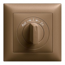 Frontset EDIZIOdue Auf->I<-Zu 88×88mm coffee für Drehschalter