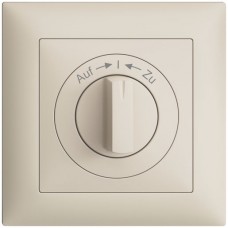 Frontset EDIZIOdue Auf->I<-Zu 88×88mm crema für Drehschalter FMI