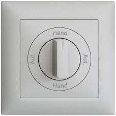 Frontset Aut.-Hand-Aut.-Hand EDIZIOdue 88×88mm hellgrau FMI