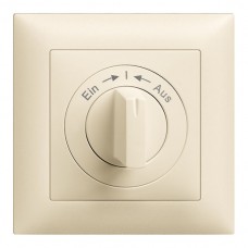 Frontset Ein->I<-Aus EDIZIOdue crema 88×88mm für Drehschalter