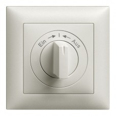 Frontset Ein->I<-Aus EDIZIOdue hellgrau 88×88mm für Drehschalter