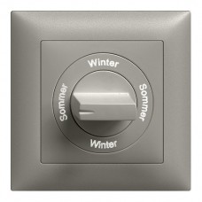 Frontset Sommer-Winter-Sommer-Winter EDIZIOdue 88×88mm dunkelgrau