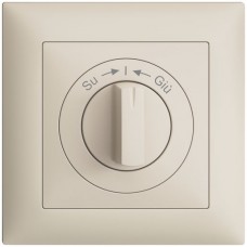 Frontset EDIZIOdue Su->I<-Giú 88×88mm crema für Drehschalter