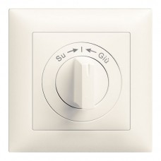 Frontset EDIZIOdue Su->I<-Giú 88×88mm weiss für Drehschalter