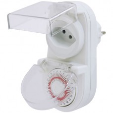 Zeitschaltuhr Steffen analog IP44 T12/T13 KS 24h mit 30min Interval