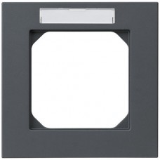 Abdeckrahmen kallysto.pro 1×1 anthrazit 94×94mm mit Beschriftungsrahmen