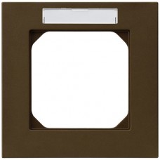 Abdeckrahmen 1x1 94x94mm braun kallysto.pro mit Beschriftungsrahmen