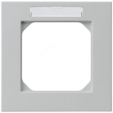 Abdeckrahmen kallysto.pro 1×1 hellgrau 94×94mm mit Beschriftungsrahmen