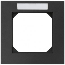 Abdeckrahmen kallysto.pro 1×1 schwarz 94×94mm mit Beschriftungsrahmen