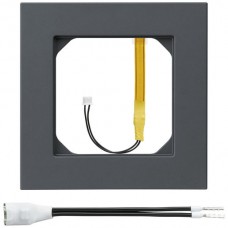 Abdeckrahmen 1x1 kallysto.pro anthrazit Randbeleuchtung schwach weiss