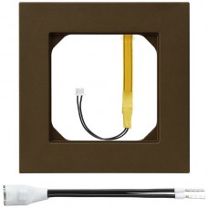 Abdeckrahmen 1x1 Hager kallysto.pro braun Randbeleuchtung schwach weiss