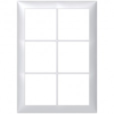 Abdeckrahmen Sidus 3x2/2x3 KS 208x148mm alu metallic