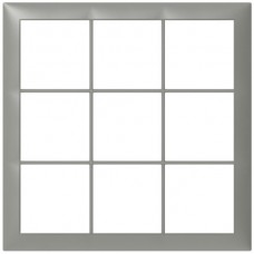 Abdeckrahmen Sidus 3x3 l-grau 208x208mm