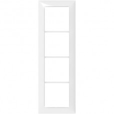 Abdeckrahmen Sidus 4x1/1x4 KS 268x88mm weiss,glänzend