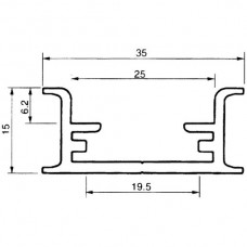 Apparateschiene Alu 35x15mm 6m lang