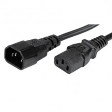 App.kabel Td 3x1,0 3m schwarz Stecker 6G+Kupplung 113 angespritzt