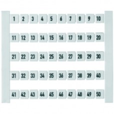 Klemmenmarkierer Weidmüller Dekafix 5 Aufdruck: 1-50. waagerecht weiss - 500stk