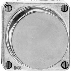 Deckel AGB/GUP Alu kugelpoliert Feller 75x75 für Abzweigdose 5P
