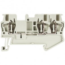 Durchgangsklemme Wieland WKF 3×Federzuganschluss, 1,5mm² 4,15mm grau