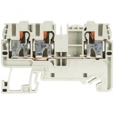 Durchgangsklemme Wieland WTP 3×Push-In 2,5mm² 5mm grau