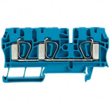 Durchgangsklemme 4mm2 Zugfederanschluss blau