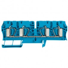 Durchgangsklemme 4mm2 Zugfederanschluss blau