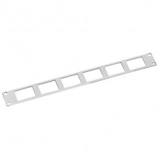 FLF-Panel 19" für 6x FLF 3/5 horizontal 1HE  alu eloxiert