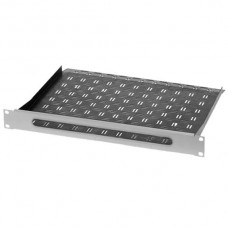 Frontdurchführpanel mit Rückp. 1HE 19"ov.Aussch. RAL9010