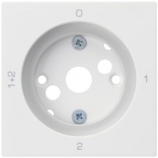 Frontplatte 0-1-1+2-2 weiss kallysto 60x60 für Drehschalter